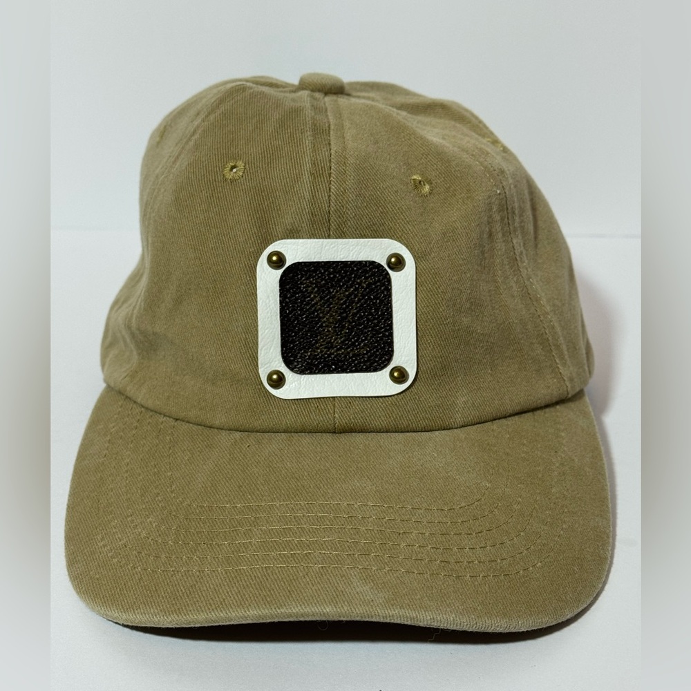 Brand New Traditional Monogram LV Upcycled Ball Cap